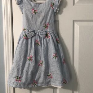 Size 6X blue and pink dress